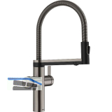 BLANCO Set Armatur Choice Icona Satin Platinum mit Wasseraufbereitungseinheit