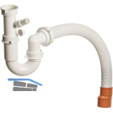 SOLIDO Siphon mit flexiblem Schlauch mit 1 Anschluss 40/50 mm