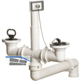 SOLIDO 6/4" Stopfen-�berlauf-Ventil f�r Doppelbecken