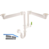 SOLIDO Siphon mit Ablaufverbindung 2-teilig 40/50 mm