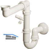 SOLIDO Raumspar-Siphon DN40x6/4" + DN50 6800PPSAB05