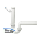 HAAS Siphon mit starrem Schlauch 40/50 mm