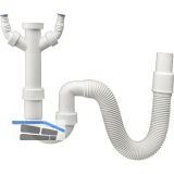 HAAS Siphon mit flexiblem Schlauch mit 2 Anschl�ssen 40/50 mm 2820