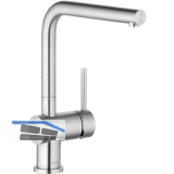 KLUDI K�chenarmatur L-Steel 45803F877 druckfest Edelstahl geb�rstet