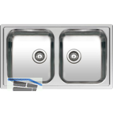 REGINOX 2D-Sp�le Centurio L20, 850 x 490 mm reversibel, Edelstahl