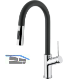 SOLIDO K�chenarmatur Viva D30 400426SAT00CR druckfest Schwarz/Chrom