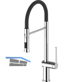 SOLIDO K�chenarmatur Gusto 400556SAT00CR druckfest Schwarz/Chrom