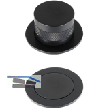SOLIDO Drehknopf versenkbar CAPDEBK, Schwarz