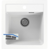 SOLIDO Einbausp�le Etagenbecken Atrox 20 Arctic-wei� inkl. Drehknopf