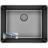 SOLIDO fl�chenb�ndige Sp�le CAPPSR50R20GM Slim Frame Edelst.-Anthrazit Gun Metal