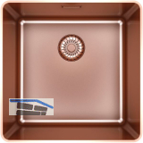 SOLIDO fl�chenb�ndige Sp�le CAPPSR40R20CO Slim Frame Edelstahl-Kupfer