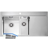 SOLIDO 2D-Sp�le Pure QC 60 Edelstahl, Tropfteil rechts, QuickClose Ventil