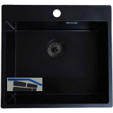 SOLIDO Einbausp�le CAQPP50KR10BK-EB, 540 x 500 mm Schwarz