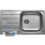 SOLIDO Einbausp�le EC 198, 780 x 435 mm Tropfteil links, Edelstahl