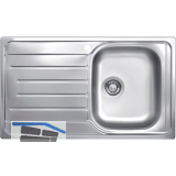 SOLIDO Einbausp�le EC 320, 860 x 500 mm Tropfteil links, Edelstahl