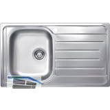 SOLIDO Einbausp�le EC 320, 860 x 500 mm Tropfteil rechts, Edelstahl