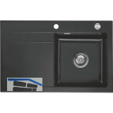 SYSTEMCERAM Einbausp�le Stema 80, 800 x 510 mm �1,5% Tropfteil links, Schiefer