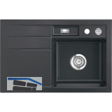 SYSTEMCERAM Einbausp�le Bela 78, 780 x 510 mm �1,5% Tropfteil links, Schiefer