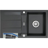 SYSTEMCERAM Einbausp�le Genea 87, 870 x 510 mm �1,5% reversibel, Schiefer