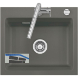 SYSTEMCERAM Einbausp�le Kara 57, 575 x 510 mm �1,5%, Lava Excenter