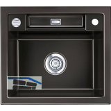 SYSTEMCERAM Einbausp�le Bela 57, 575 x 510 mm reversibel, Nero Excenter