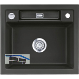 SYSTEMCERAM Einbausp�le Bela 57, 575 x 510 mm reversibel, Schiefer Excenter