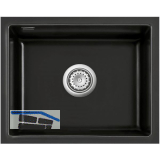 SYSTEMCERAM Unterbau-Sp�le Mera 50U/g Nero geschliffen mit Excenter