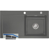 SYSTEMCERAM Einbausp�le Mera 90, 900 x 510 mm �1,5% Tt. links, Lava Excenter