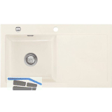 SYSTEMCERAM Einbausp�le Mera 90, 900 x 510 mm Tt. rechts, Magnolie