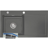 SYSTEMCERAM Einbausp�le Mera 90, 900 x 510 mm Tt. rechts, Lava