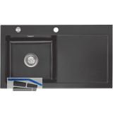 SYSTEMCERAM Einbausp�le Mera 90, 900 x 510 mm Tt. rechts, Schiefer