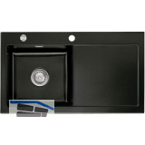 SYSTEMCERAM Einbausp�le Mera 90, 900 x 510 mm Tt. rechts, Nigra