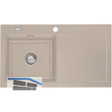 SYSTEMCERAM Einbausp�le Mera 90, 900 x 510 mm Tt. rechts, Fango Exzenter