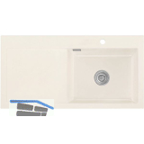 SYSTEMCERAM Einbausp�le Mera 100 SL, 1000 x 510 mm TT. links, Magnolie