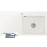 SYSTEMCERAM Einbausp�le Mera 100 SL, 1000 x 510 mm TT. links, Gr�nland Exzenter