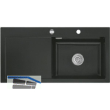 SYSTEMCERAM Einbausp�le Mera 100 SL, 1000 x 510 mm TT. links, Nigra Exzenter