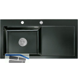 SYSTEMCERAM Einbausp�le Mera 100 SL, 1000 x 510 mm TT. rechts, Nero Exzenter