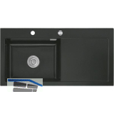 SYSTEMCERAM Einbausp�le Mera 100 SL, 1000 x 510 mm TT. rechts, Nigra Exzenter