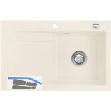 SYSTEMCERAM Einbausp�le Stema 80, 800 x 510 mm �1,5% Tropfteil links, Jasmin