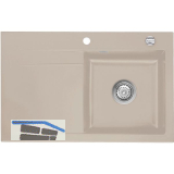 SYSTEMCERAM Einbausp�le Stema 80, 800 x 510 mm �1,5% Tropfteil links, Fango