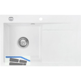 SYSTEMCERAM Einbausp�le Stema 80, 800 x 510 mm �1,5% Tropfteil rechts, Polar