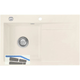 SYSTEMCERAM Einbausp�le Stema 80, 800 x 510 mm �1,5% Tropfteil rechts, Jasmin