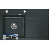 SYSTEMCERAM Einbausp�le Stema 80 Excenter 800 x 510 mm Tropfteil rechts, Eibe