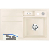 SYSTEMCERAM Einbausp�le Bela 78, 780 x 510 mm �1,5% Tropfteil links, Magnolie