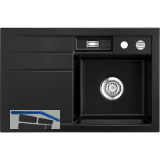 SYSTEMCERAM Einbausp�le Bela 78, 780 x 510 mm �1,5% Tropfteil links, Nigra