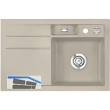 SYSTEMCERAM Einbausp�le Bela 78 Excenter, 780 x 510 mm Tropfteil links, Fango