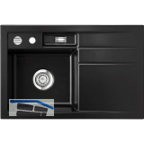 SYSTEMCERAM Einbausp�le Bela 78, 780 x 510 mm �1,5% Tropfteil rechts, Nero