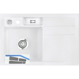 SYSTEMCERAM Einbausp�le Bela 78 Excenter, 780 x 510 mm Tropfteil rechts Gr�nland