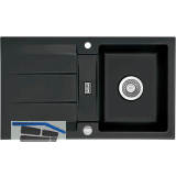 SYSTEMCERAM Einbausp�le Genea 87, 870 x 510 mm �1,5% reversibel, Nigra