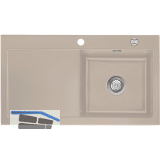 SYSTEMCERAM Einbausp�le Mera 90, 900 x 510 mm Tt. links, Fango